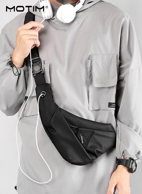 حقيبة كروس بودي للرجال، حقائب صدر مقاومة للماء، حقيبة كتف متعددة الطبقات غير رسمية للرجال، حقيبة محفظة جواز سفر للسفر، حقيبة ظهر، حقيبة هاتف محمول للسفر في الهواء الطلق وركوب الدراجات